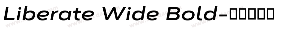 Liberate Wide Bold字体转换